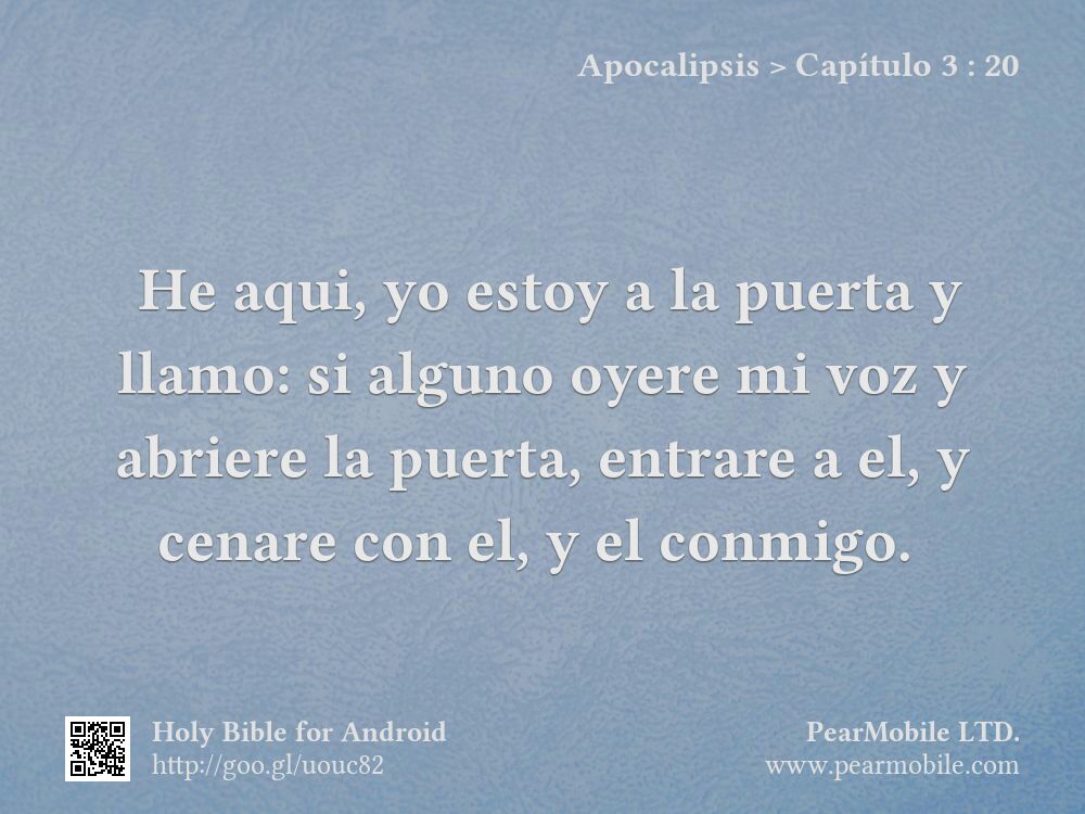 Apocalipsis, Capítulo 3:20